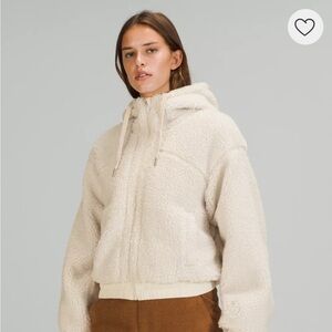 lululemon athletica Cream Fleece Jacket Reversible